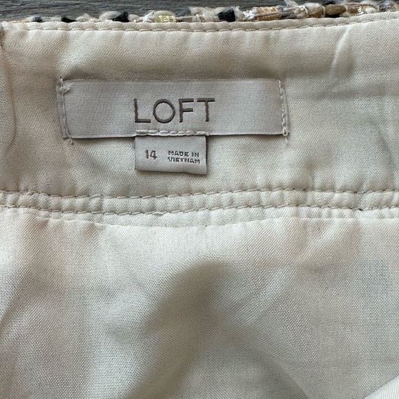 Loft Shimmer Tweed Pocket Skirt - Size 14 - Picture 4 of 4